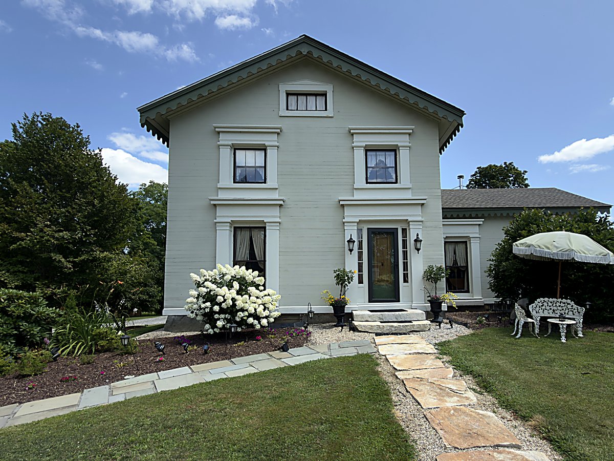 The Snuggery's historic 1844 Greek Revival facade